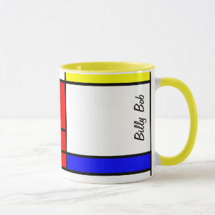 Mug Néo--plasticism style de Mondrian
