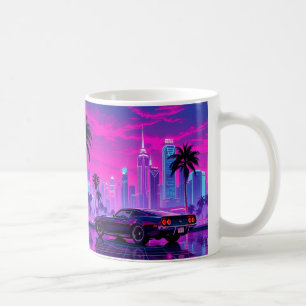 Mug Neon City Tour avec voitures Coffee Cup