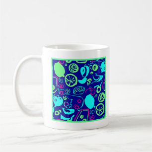 Mug Neon Fruits Art Motif