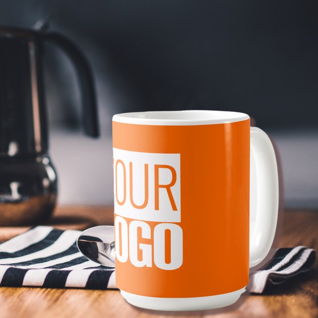 Mug Neon orange - ajoutez votre logo (Créateur téléchargé)