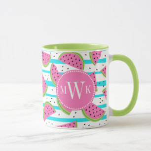 Mug Neon Watermelon on sur Stripes Motif