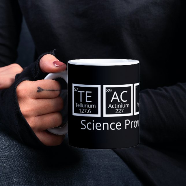 Mug Nerdy Humour de professeur de sciences Tableau pér (Nerdy Science teacher mug from Ricaso)