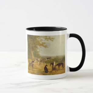 Mug Neuf lévriers dans un paysage (huile sur la toile