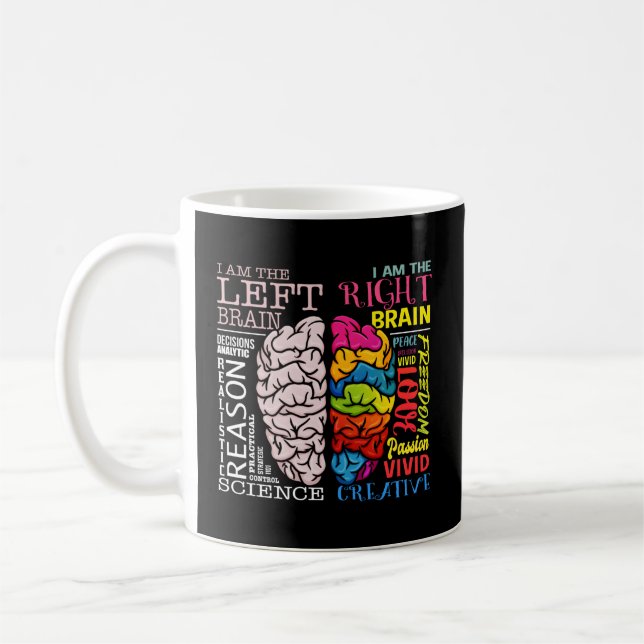 Mug Neuroscience du cerveau gauche et droit (Gauche)
