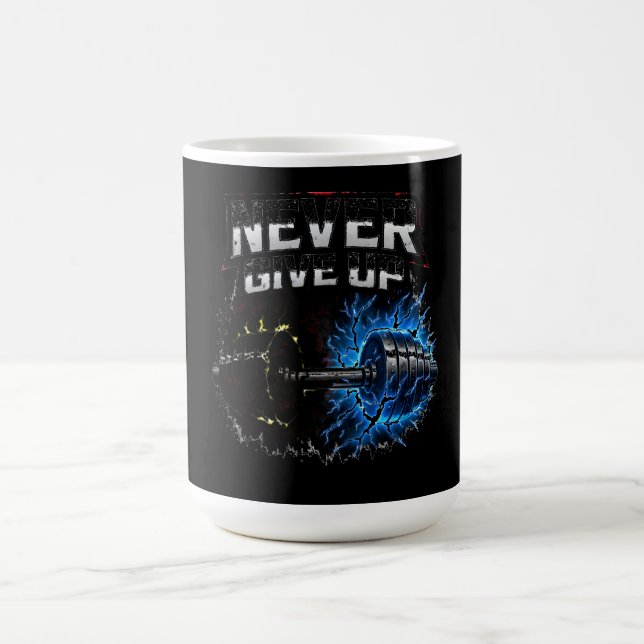 Mug Never Give Up – Resilience Gym Motivation (Centre)