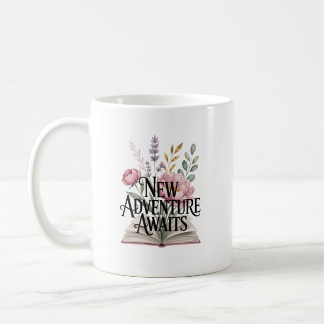 Mug New Adventure Awaits New Job Personalized (Gauche)