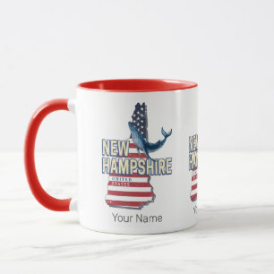 Mug New Hampshire États-Unis Retro State Map