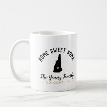 New Hampshire Home Sweet Home Famille Monogramme M