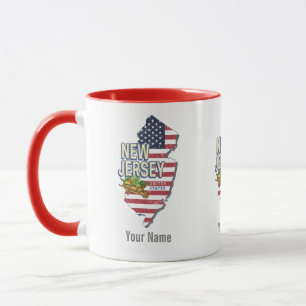 Mug New Jersey United States Retro Map USA Souvenir