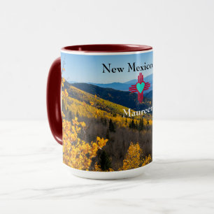 Mug New Mexico Sky Zia Heart Personnaliser Nom Thé Cad