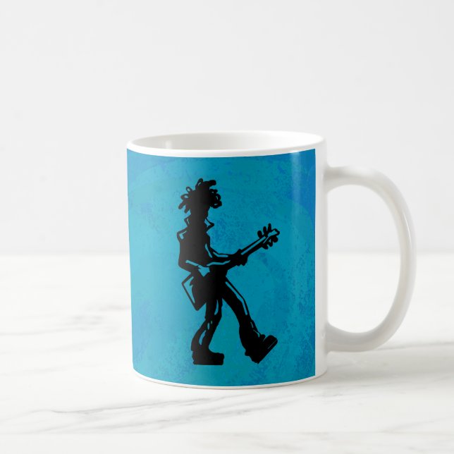 Mug New York Boogie Nights Guitare Bleu (Droite)