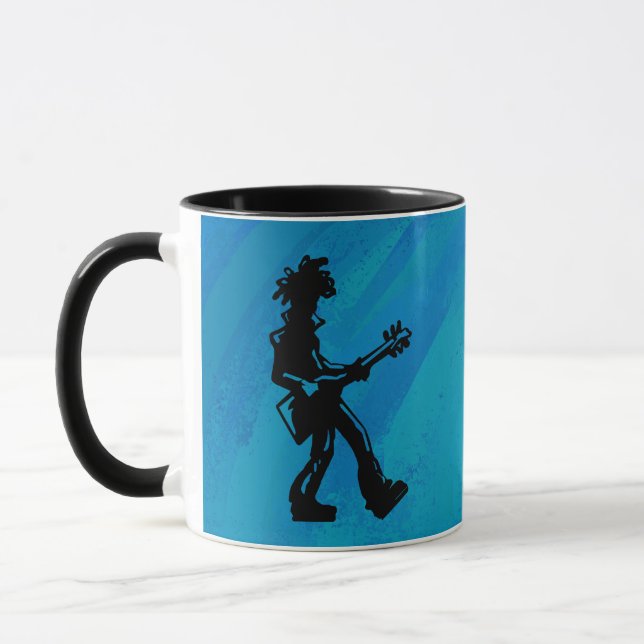 Mug New York Boogie Nights Guitare Bleu (Gauche)