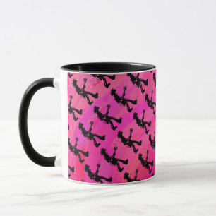 Mug New York Boogie Nights Guitare Hot Pink