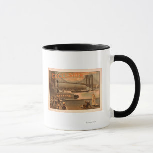 Mug New York City Brooklyn Bridge "Excelsior"