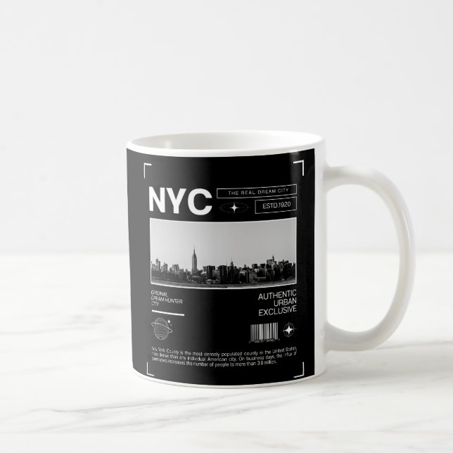 Mug New York City of Dreams, Skyline iconique (Droite)