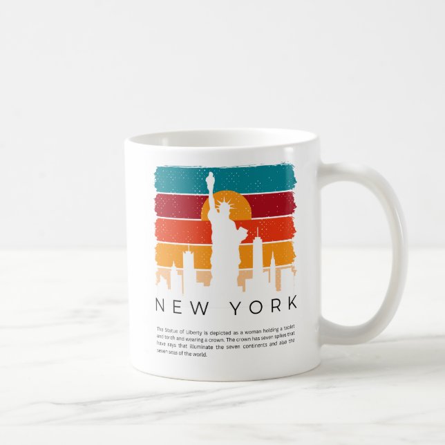 Mug New York City Skyline Style rétro (Droite)