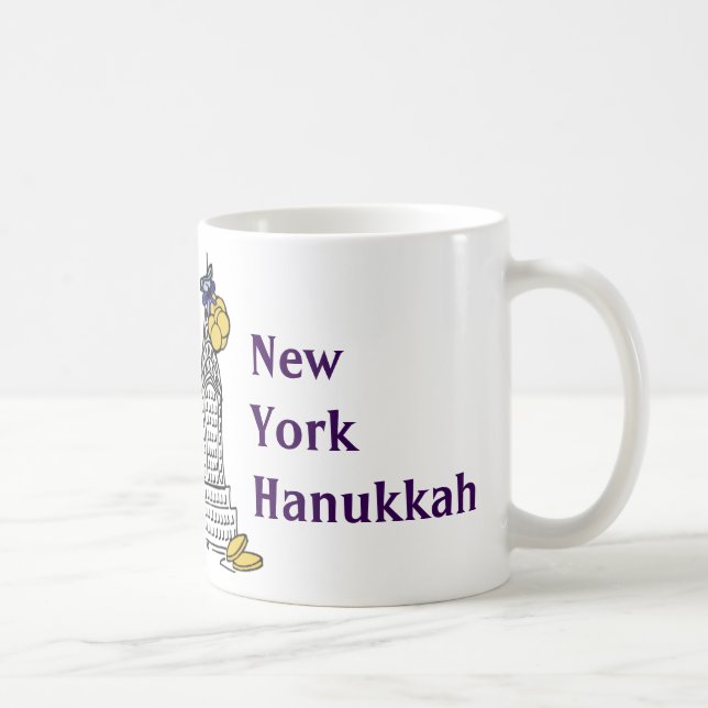 Mug New York Hanoukka Gelt NYC Skyscraper Holiday (Droite)