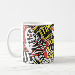 Mug New York urbain : patchwork autocollant.
