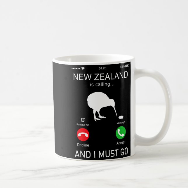 Mug New Zealand Is Calling And I Must Go, Zealand Funn (Droite)