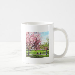 Mug Newark NJ - Déjeuner et cerisiers en fleurs
