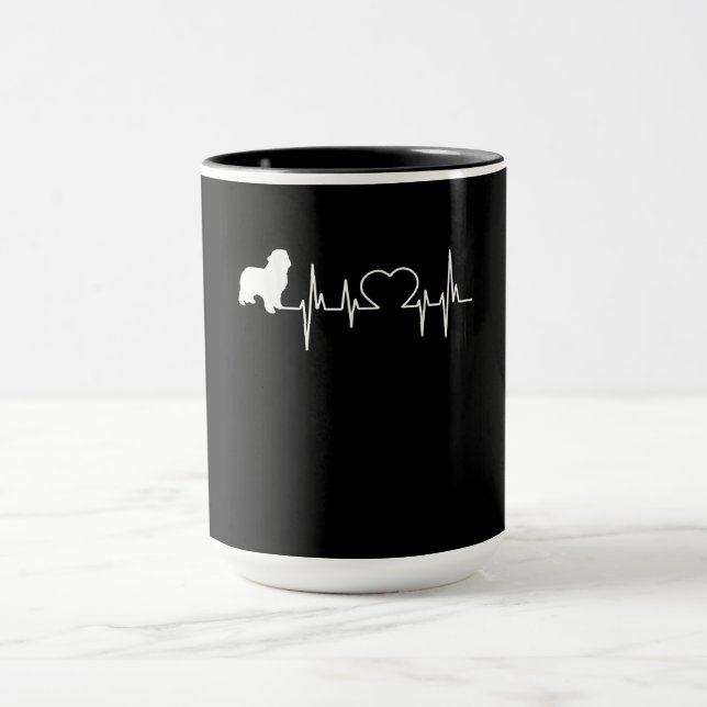 Mug Newfie | Heartbeat Terre-Neuve | Cute Newfie (Centre)