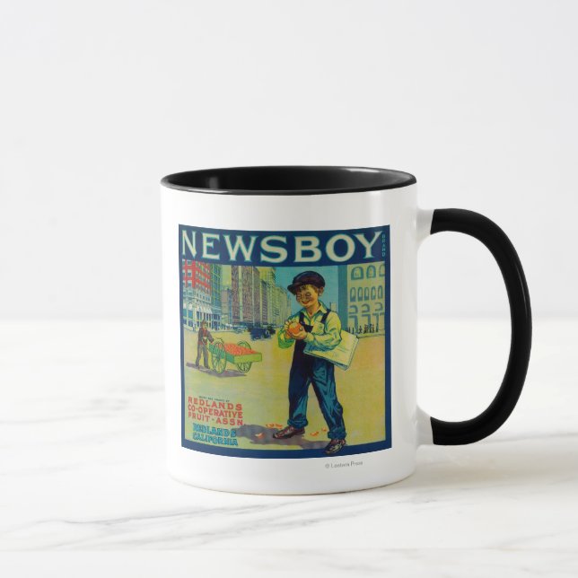 Mug Newsboy Orange LabelRedlands, CA (Droite)