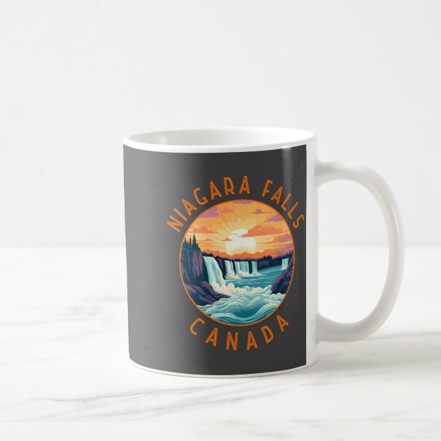 Mug Niagara Falls Canada Retro Distressed Circle _1  (Droite)