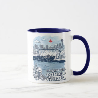 Mug Niagara Falls Canada Simple Skyline Cute Cityscape