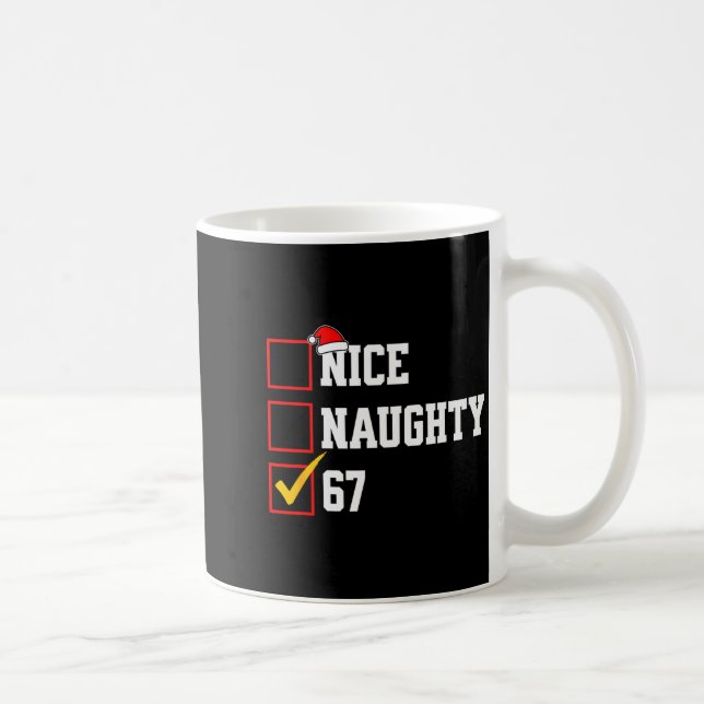 Mug Nice Naughty 67 Christmas Six Seven Xmas Costume M (Droite)