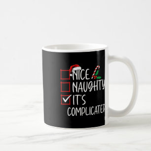 Mug Nice Naughty Sa liste de Noël compliquée Père Noël