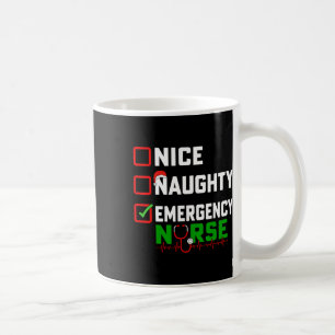 Mug Nice Naughty Urgence Infirmière Xmas Er Infirmière