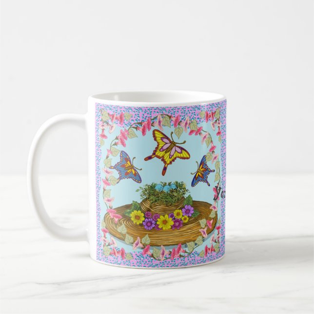 Mug Nid de Casquette de fleurs (Gauche)