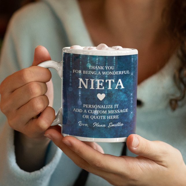 Mug Nieta Espagnol Grandgirl Merci Citation personnali (Nieta Spanish Granddaughter Thank You Quote Custom Coffee Mug
)
