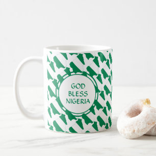Mug NIGERIA Drapeau Patriotique Personnalisé Monogramm
