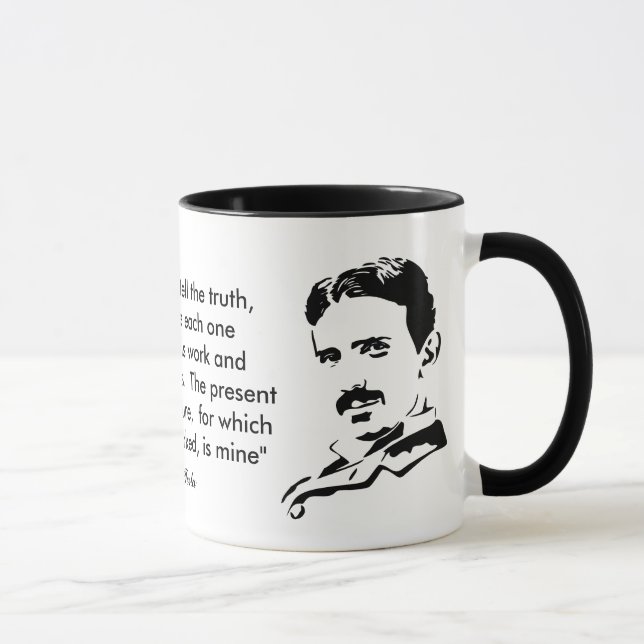 Mug Nikola Tesla et citation (Droite)