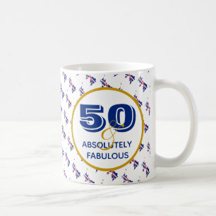 Mug N'IMPORTE QUEL ÂGE Union Jack 50 et fabuleux