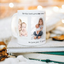 Mug N'Importe Quel Texte 3 Photo Collage Moderne Minim