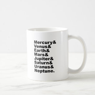 Mug N'invitez pas Pluton à notre fête des 8 planètes