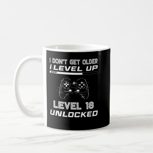 Mug Niveau 18 Jeu déverrouillé 18e anniversaire Décora (Gauche)