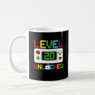 Mug Niveau 20 jeu vidéo déverrouillé 10e anniversaire 