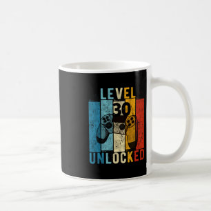 Mug Niveau 30 Débloqué Joueur de jeux vidéo 30 ans 30e