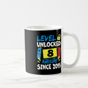 Mug Niveau 8 de garçon d'anniversaire débloqué Incroya