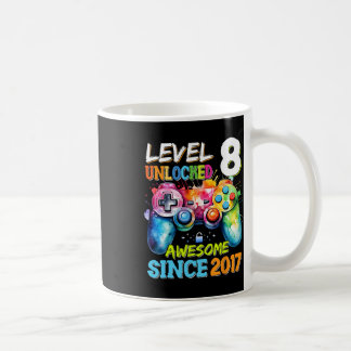 Mug Niveau 8 Débloqué Incroyable Jeux Vidéo Anniversai