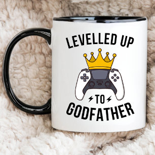 Mug Niveau drôle augmenté à la proposition de parrain,