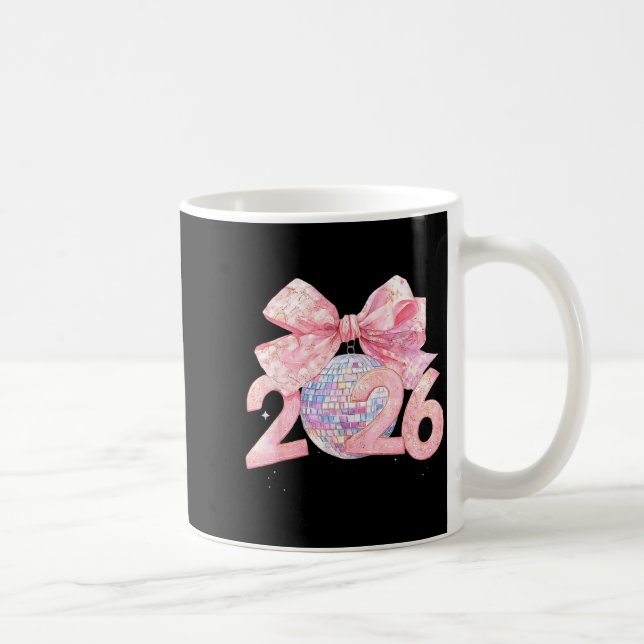 Mug Nk Bow Coquette Disco Ball Happy New Year 2026  (Droite)