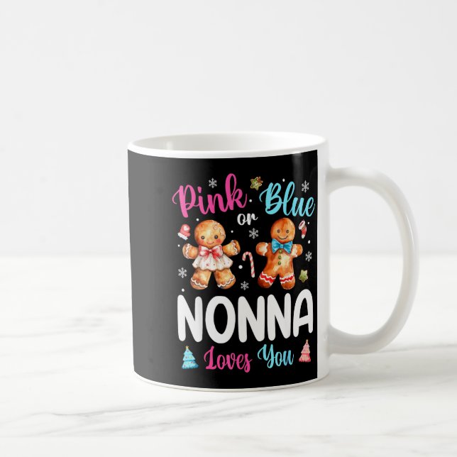 Mug Nk Or Blue Nonna Loves You Gender Reveal Christmas (Droite)