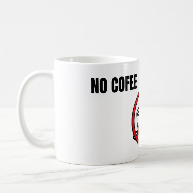 Mug No Coffee No Trading Minimal Humor Design (Gauche)