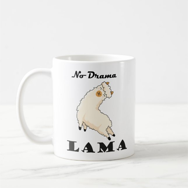Mug No Drama Lama funny Cafeetasse (Gauche)