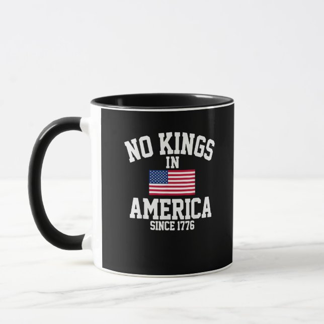 Mug No Kings In America USA Flag Retro Cool Style (Gauche)