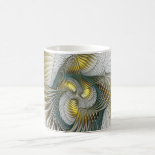 Mug Nobly Golden Turquoise Imaginaire Fractal Art